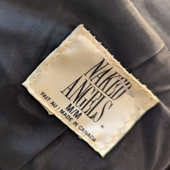 RARE Naked Angels Parasuco Black Bodycon Dress w/ Zip-Off Leather Moto Jacket S/ - Picture 13 of 15